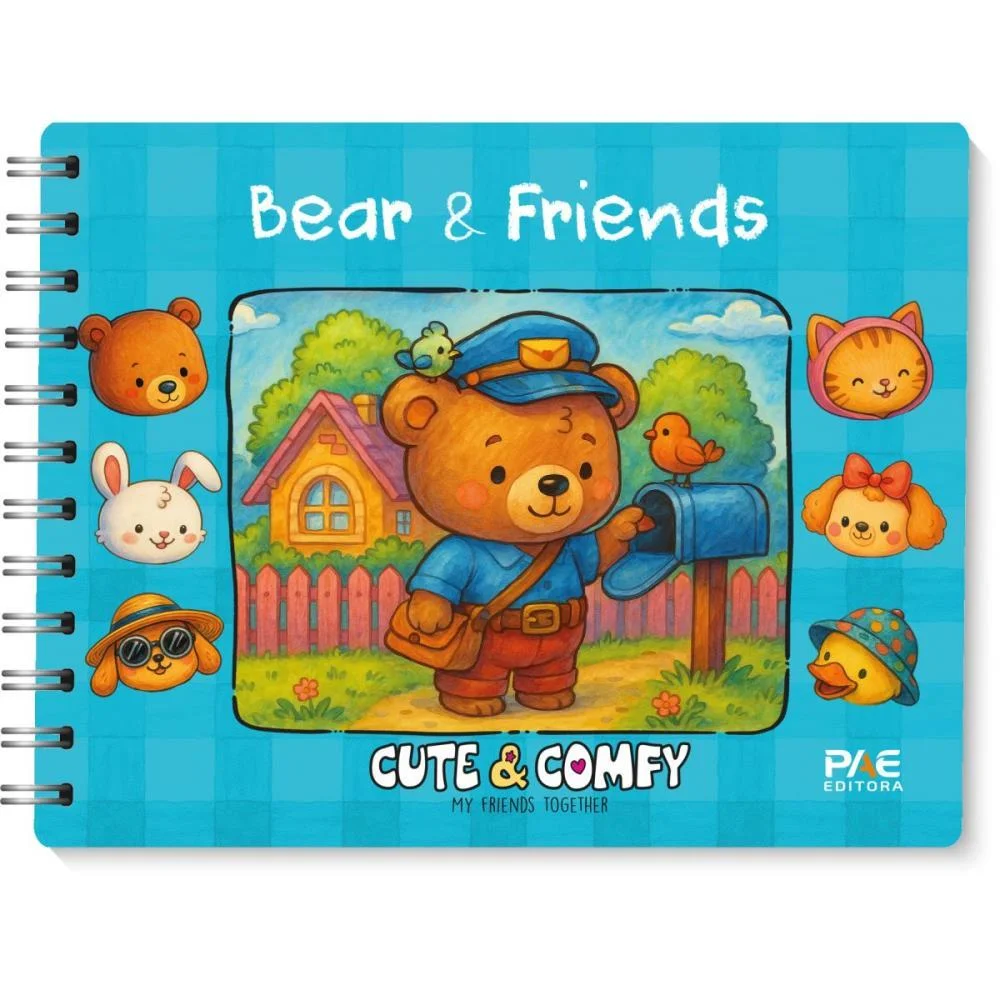 LIVRO DE COLORIR CUTE E COMFY BEAR FRIEND.CD AZ PAE EDITORA (UNIDADE) - imagem 3