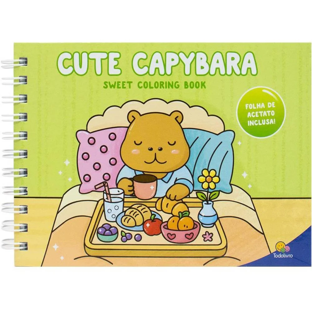 LIVRO DE COLORIR CUTE CAPYBARA CD 21X15 96PG TODOLIVRO (UNIDADE) - imagem 5