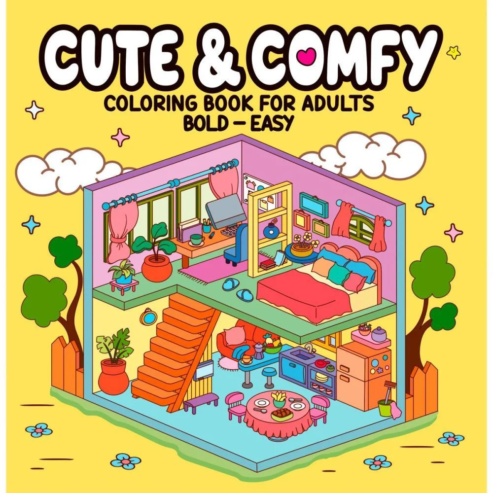 LIVRO DE COLORIR CUTE E COMFY BOOK FOR ADULTS ONLINE EDITORA (UNIDADE) - imagem 2