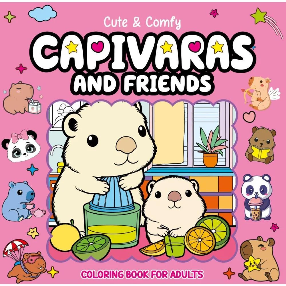 LIVRO DE COLORIR CUTE E COMFY CAPIVARAS FRIENDS ONLINE EDITORA (UNIDADE) - imagem 3