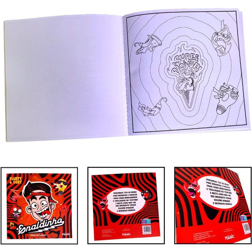 LIVRO DE COLORIR ENALDINHO FLUFFY E COZY 48PGS MAGIC KIDS (UNIDADE) - imagem 4