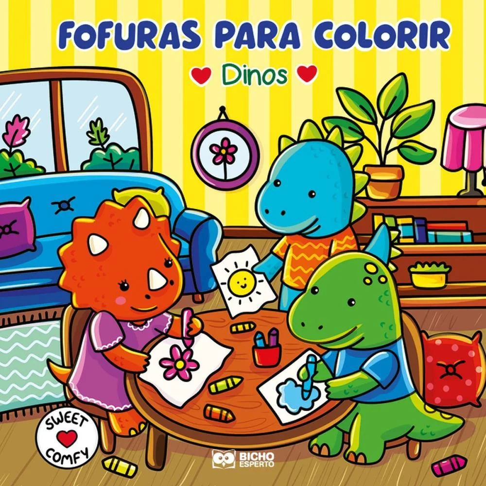 LIVRO DE COLORIR FOFURAS DINOS CD 40PGS ESPIRAL BICHO ESPERTO (UNIDADE) - imagem 2