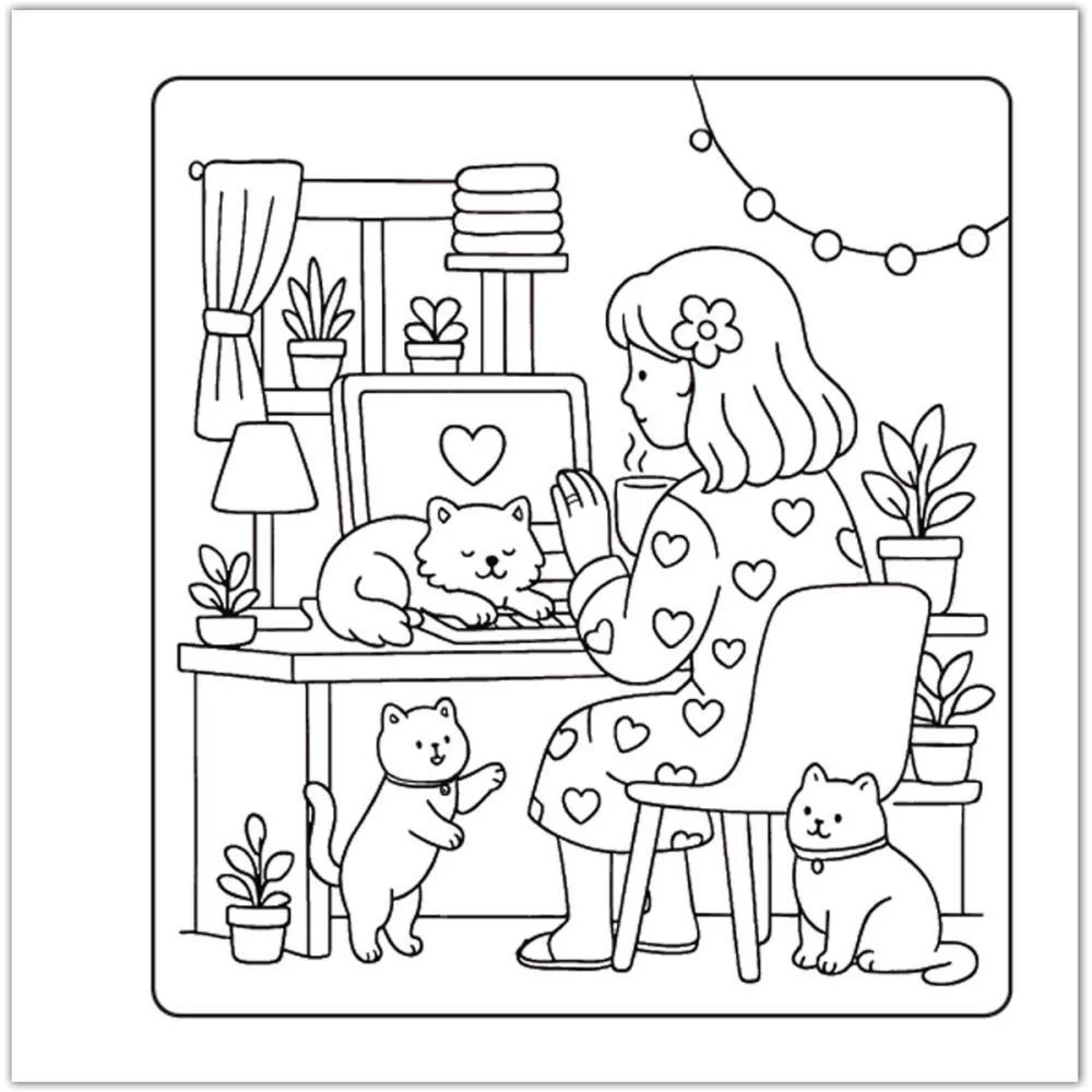 LIVRO DE COLORIR GIRL MOMENTS CUTIES 80P 21X21 VALE DAS LETRAS (UNIDADE) - imagem 4