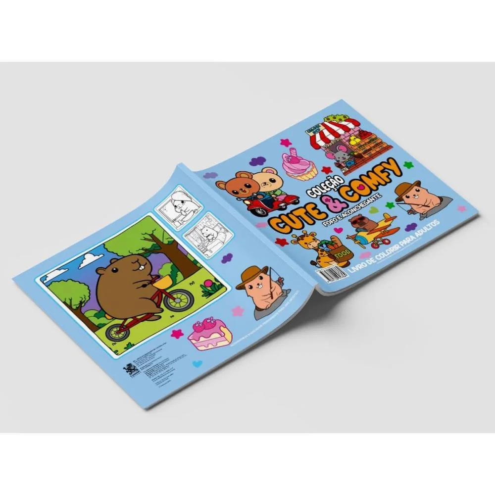 LIVRO DE COLORIR CUTE E COMFY C/12CANETAS ONLINE EDITORA (UNIDADE) - imagem 4