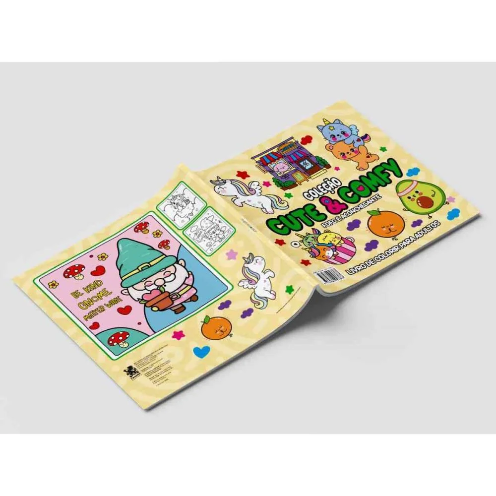 LIVRO DE COLORIR CUTE E COMFY C/12CANETAS ONLINE EDITORA (UNIDADE) - imagem 4
