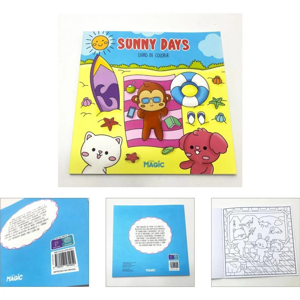 LIVRO DE COLORIR COMFY SUNNY DAYS 48PGS 180G MAGIC KIDS (UNIDADE) - imagem 3