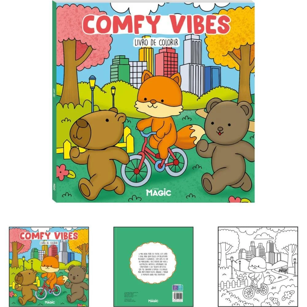 LIVRO DE COLORIR COMFY VIBES 48PGS 180G MAGIC KIDS (UNIDADE) - imagem 3