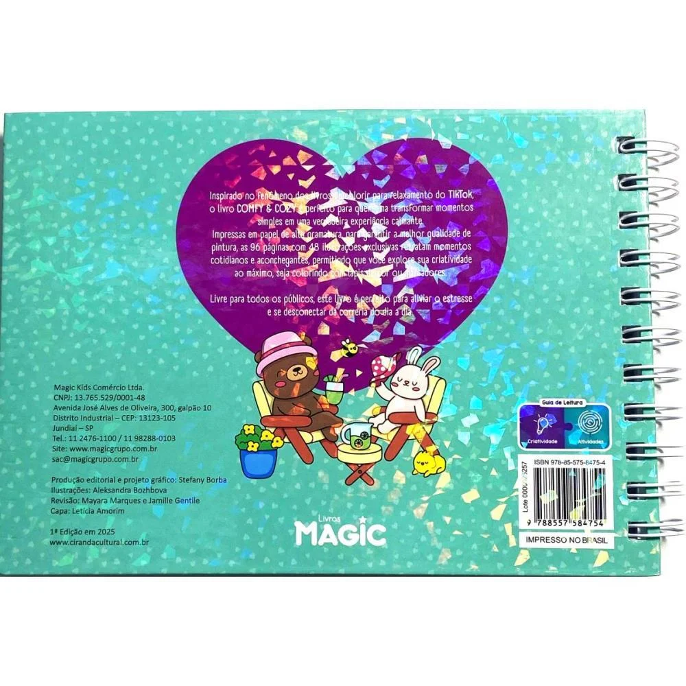 LIVRO DE COLORIR COMFY E COZY 96P ESP C.D. 180G MAGIC KIDS (UNIDADE) - imagem 4