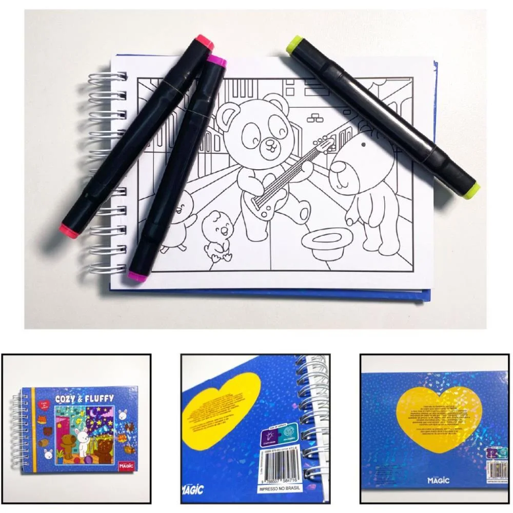 LIVRO DE COLORIR COZY AND FLUFFY 96P ESP CD 180 MAGIC KIDS (UNIDADE) - imagem 3