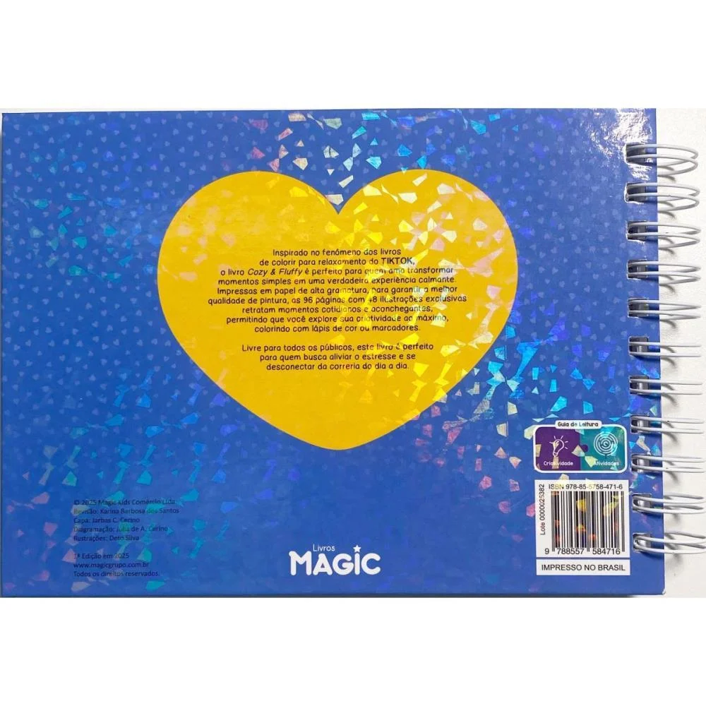 LIVRO DE COLORIR COZY AND FLUFFY 96P ESP CD 180 MAGIC KIDS (UNIDADE) - imagem 4