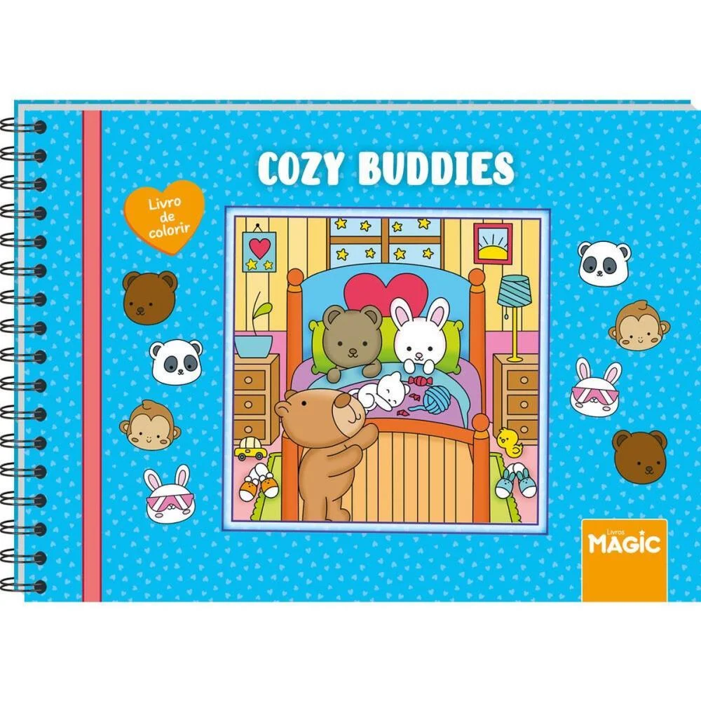 LIVRO DE COLORIR COZY BUDDIES 48PGS 36X25CM MAGIC KIDS (UNIDADE) - imagem 2