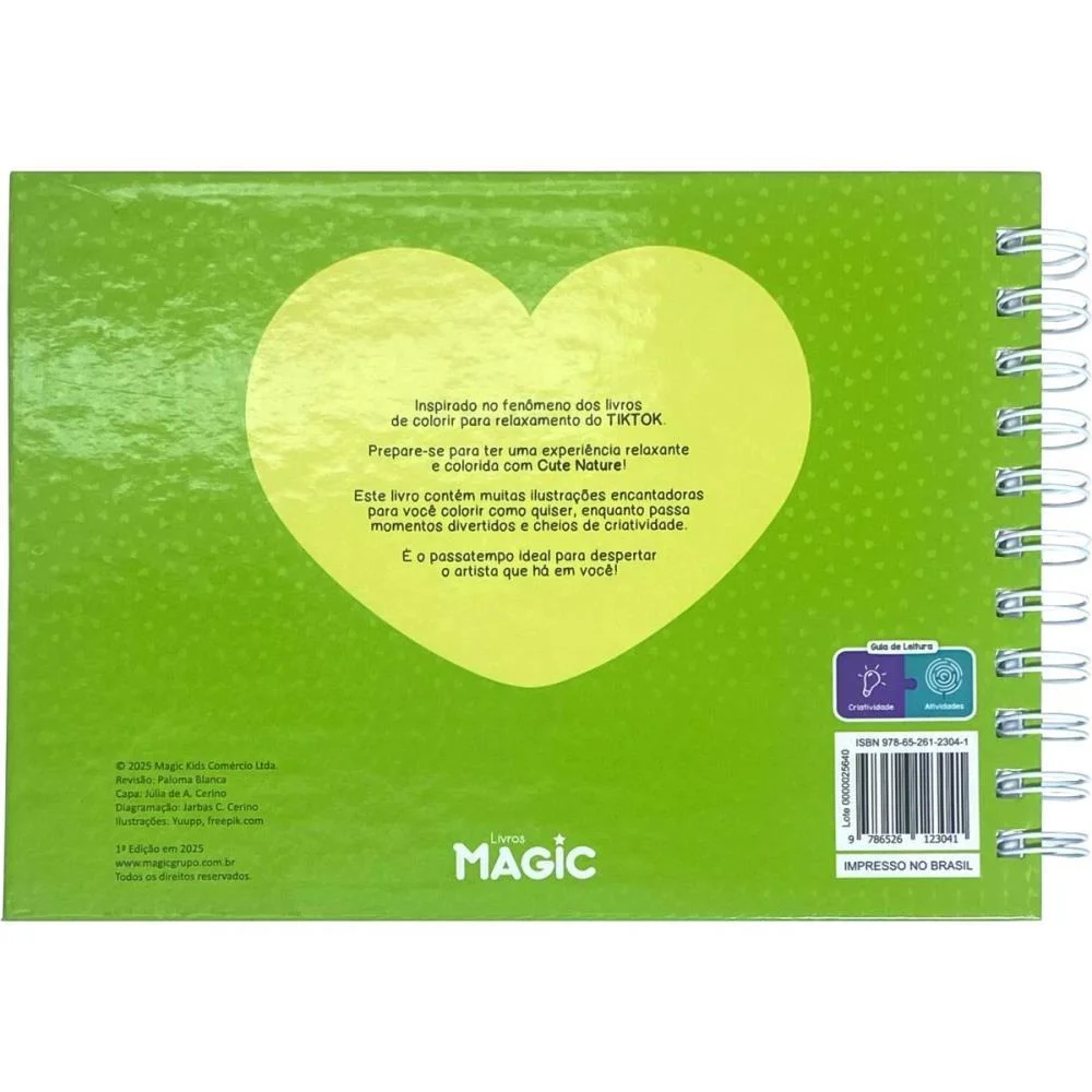 LIVRO DE COLORIR CUTE NATURE 96P ESP C.D. 180G MAGIC KIDS (UNIDADE) - imagem 3