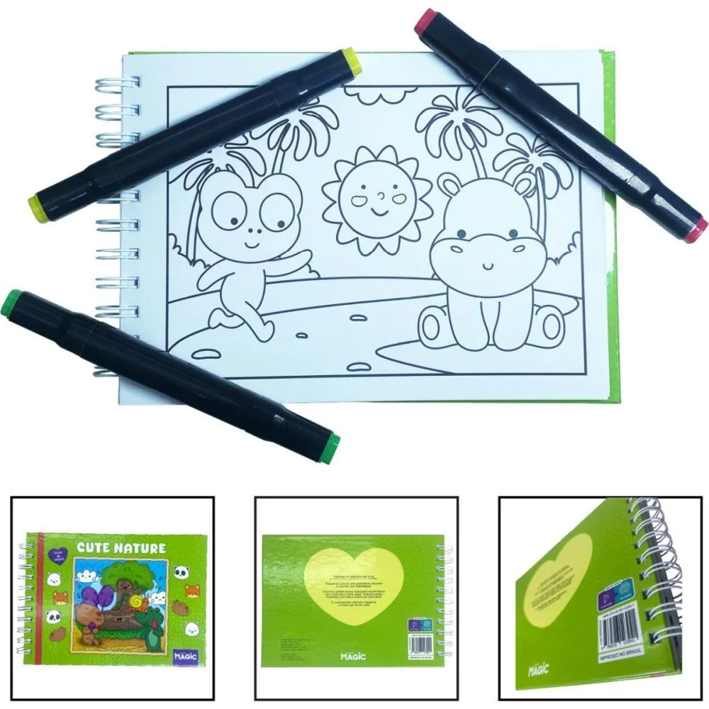 LIVRO DE COLORIR CUTE NATURE 96P ESP C.D. 180G MAGIC KIDS (UNIDADE) - imagem 4