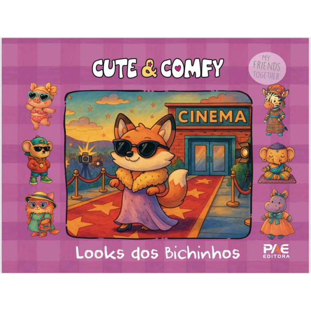 LIVRO DE COLORIR CUTE E COMFY LOOK BICHINHOS CD PAE EDITORA (UNIDADE) - imagem 3