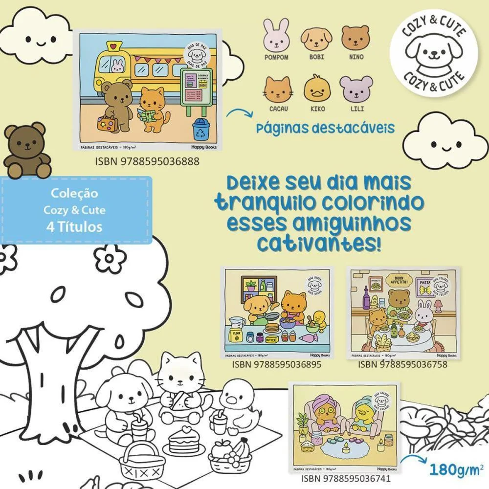 LIVRO DE COLORIR COZY E CUTE:DIA DE PAZ 25X20 TODOLIVRO (UNIDADE) - imagem 5