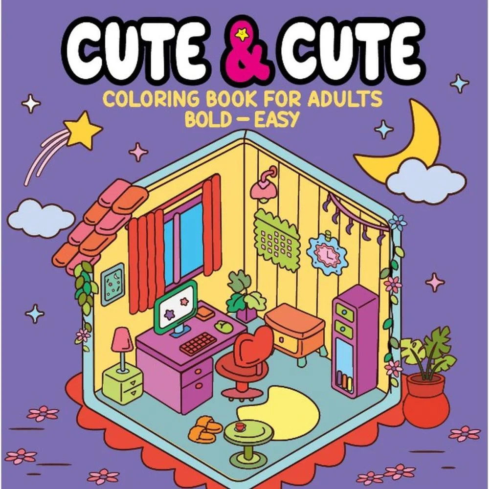 LIVRO DE COLORIR CUTE E CUTE BOOK FOR ADULTS ONLINE EDITORA (UNIDADE) - imagem 3