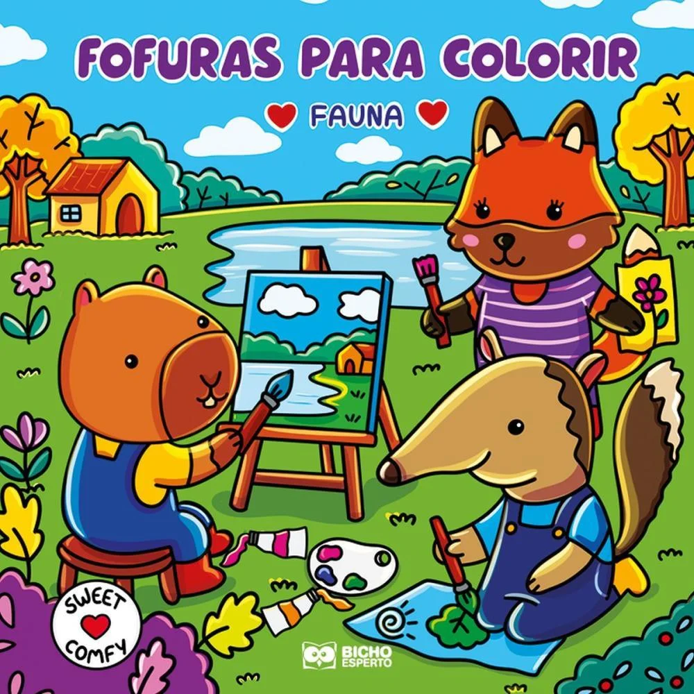 LIVRO DE COLORIR FOFURAS FAUNA CD 40PGS ESPIRAL BICHO ESPERTO (UNIDADE) - imagem 7