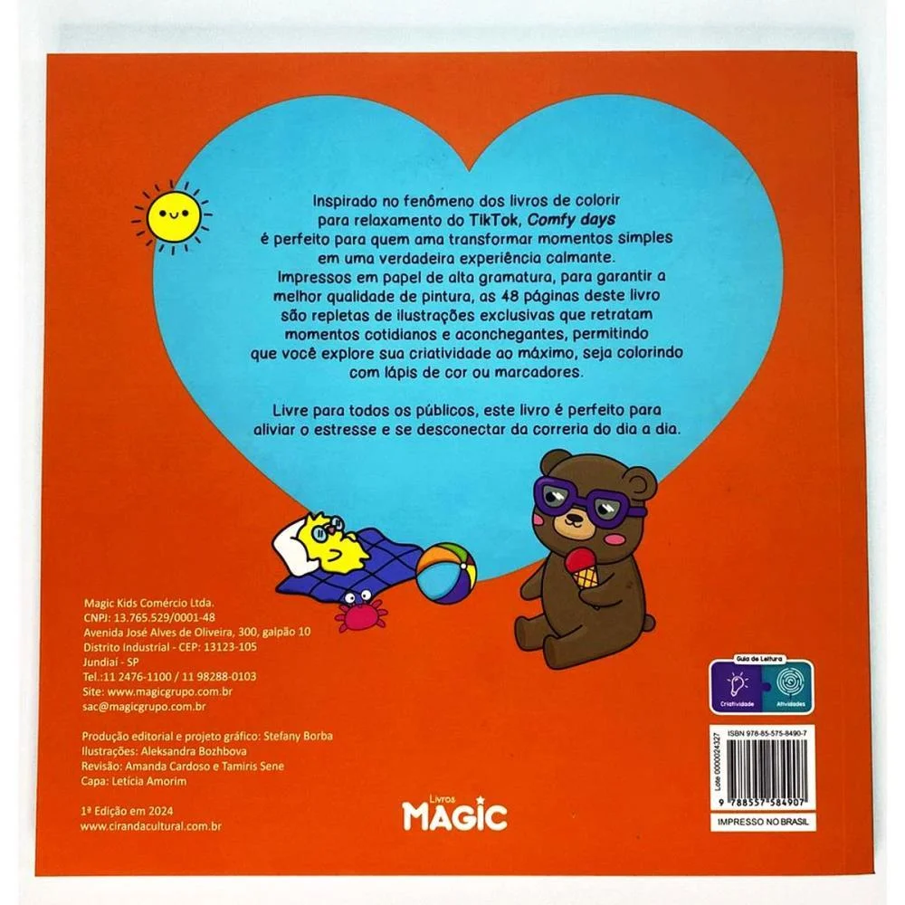LIVRO DE COLORIR COMFY DAYS 48PGS 180G 24X24 MAGIC KIDS (UNIDADE) - imagem 4
