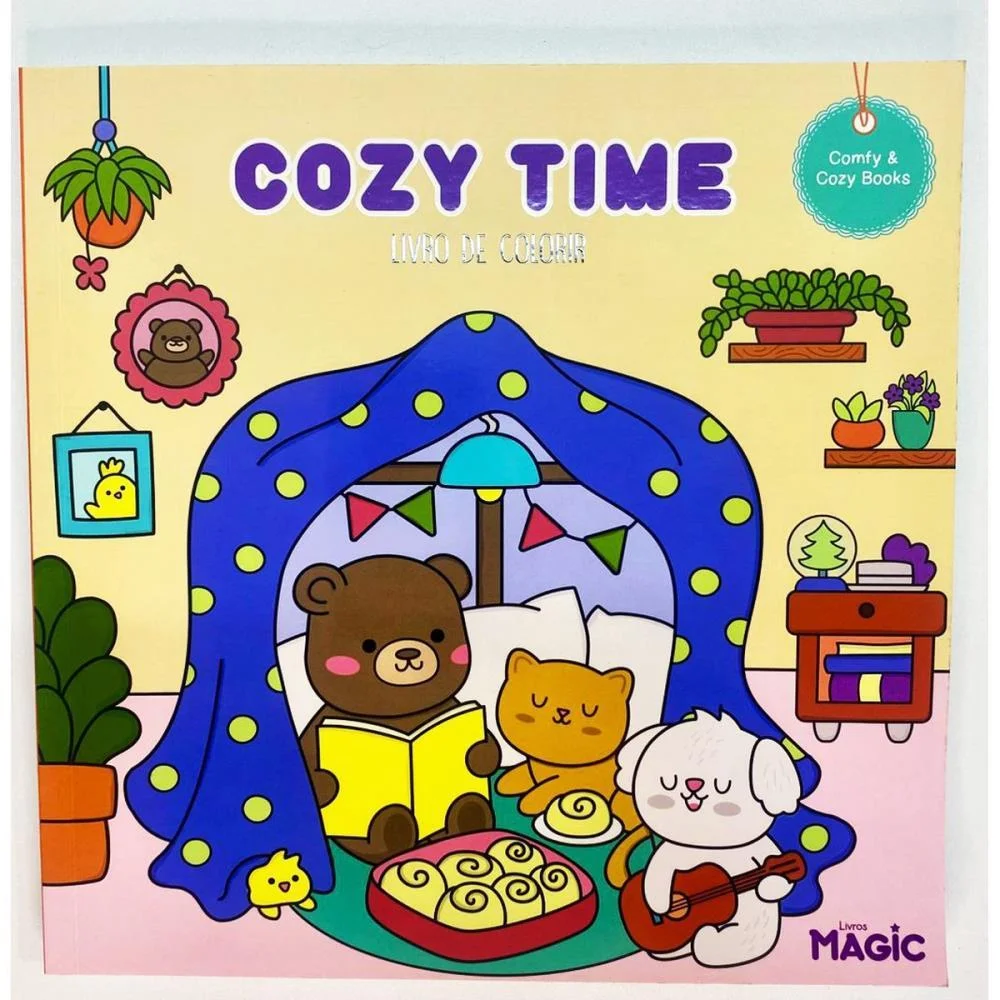 LIVRO DE COLORIR COMFY COZY TIME 48PGS 180G MAGIC KIDS (UNIDADE) - imagem 2