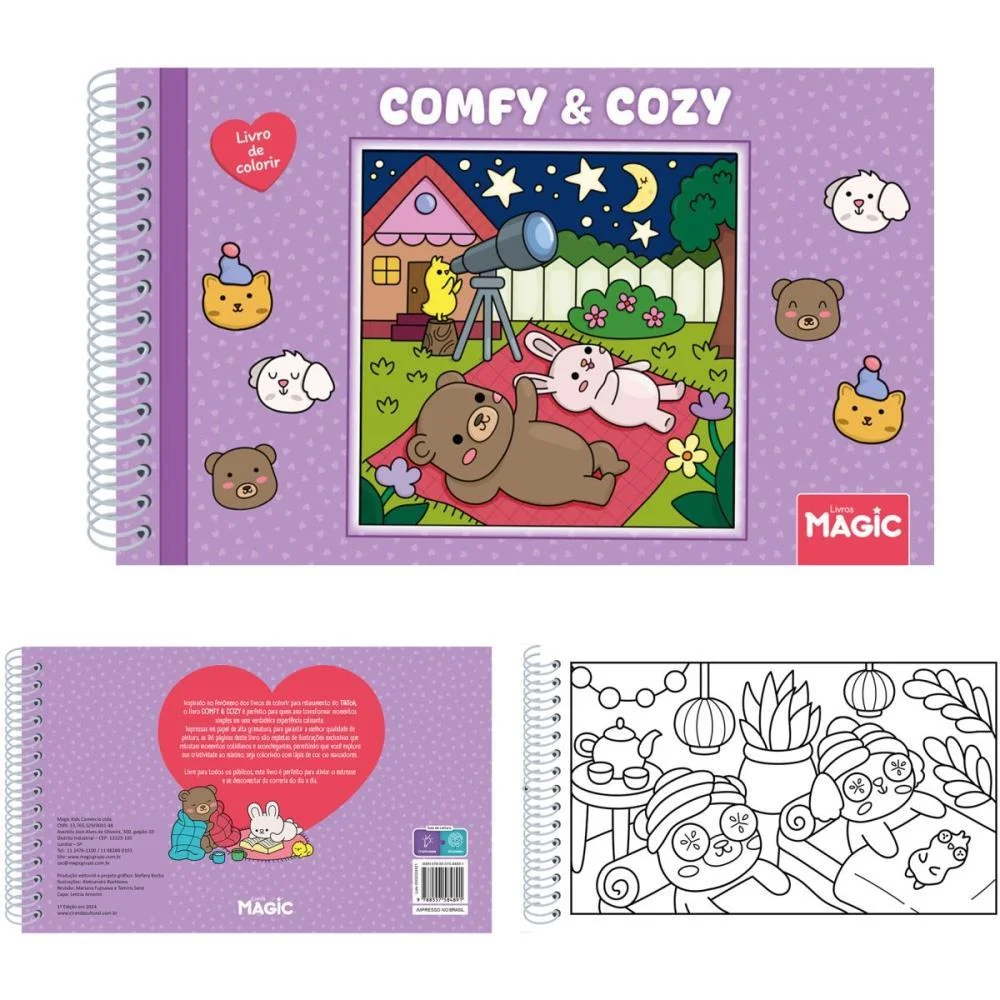 LIVRO DE COLORIR COMFY E COZY 96P ESP C.D. 180G MAGIC KIDS (UNIDADE) - imagem 4
