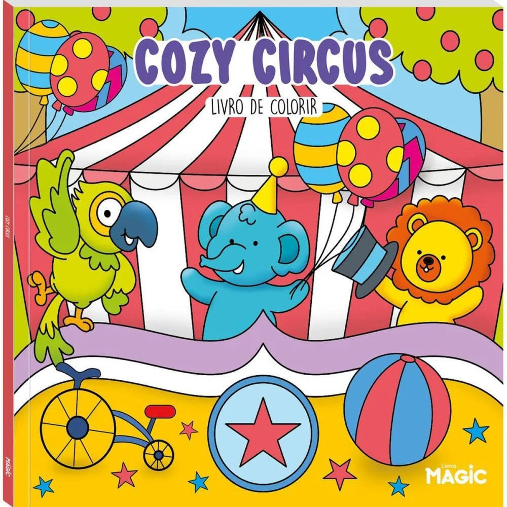 LIVRO DE COLORIR COMFY COZY CIRCUS 48PGS 180G MAGIC KIDS (UNIDADE) - imagem 2