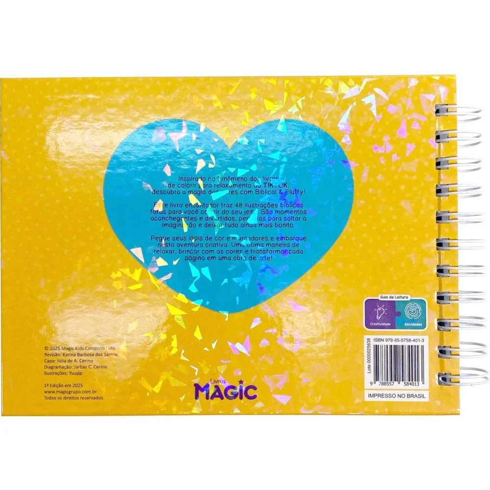 LIVRO DE COLORIR BIBLICAL AND FLUFFY 96P ESP CD MAGIC KIDS (UNIDADE) - imagem 4