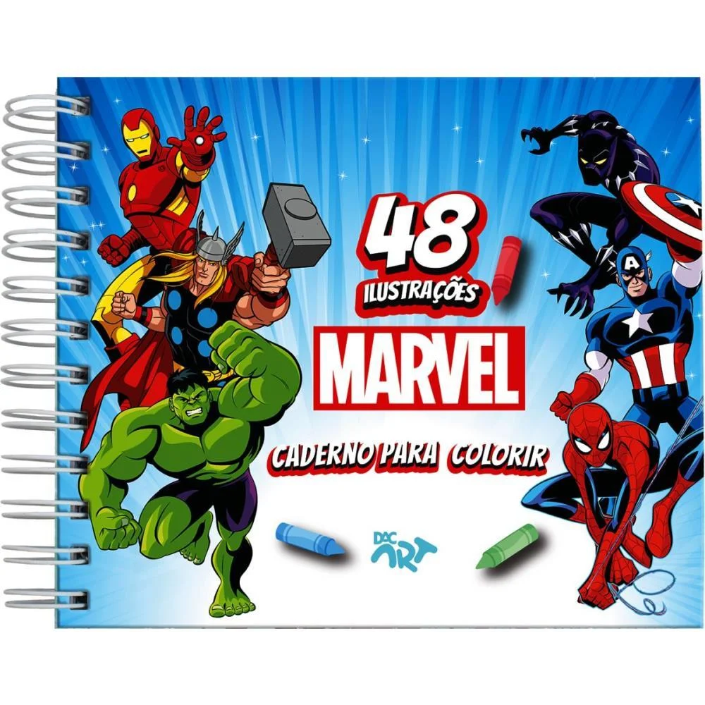 LIVRO DE COLORIR AVENGERS 48F. C/ADESIVOS DAC (UNIDADE) - imagem 2