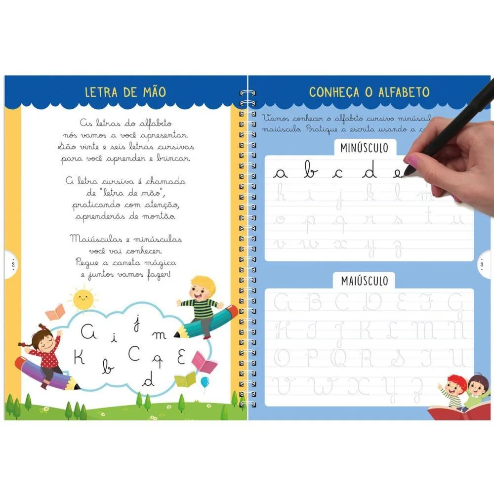 LIVRO PEDAGOGICO CANETA MAGICA LETRA CURSIVA MAGIC KIDS (UNIDADE) - imagem 3