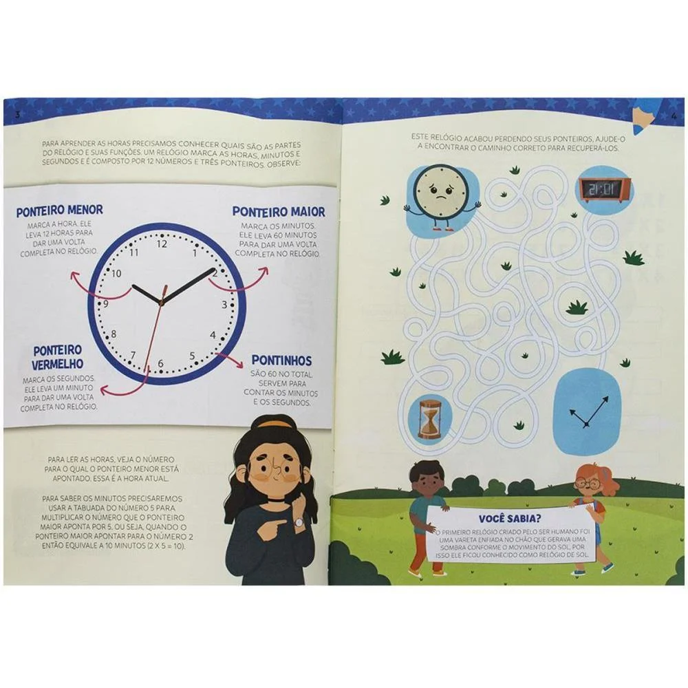 LIVRO PEDAGOGICO APRENDA EM CASA:QUE HORAS SAO TODOLIVRO (UNIDADE) - imagem 3