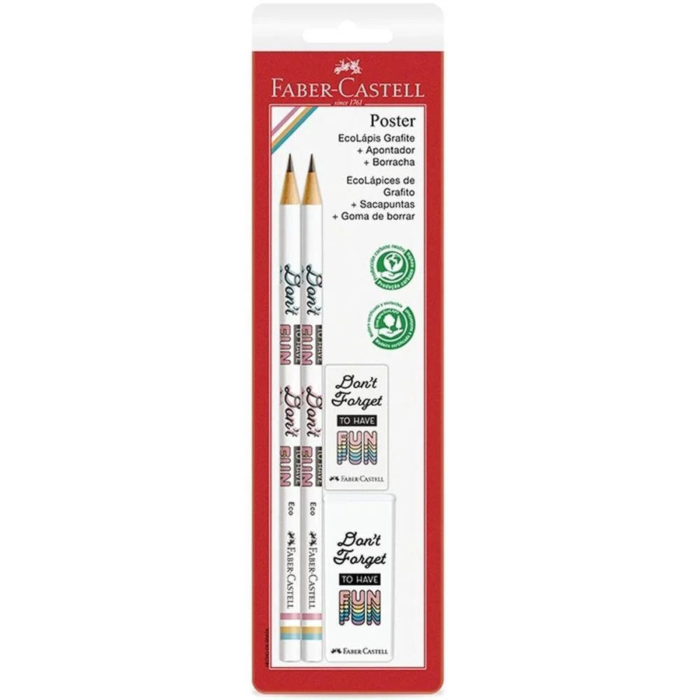 KIT ESCOLAR POSTER BRANCO 4PCS FABER-CASTELL (BLISTER) - imagem 2