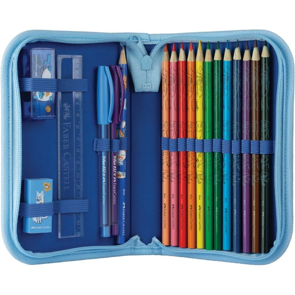 KIT ESCOLAR PETS GATO ESTOJO COMPLETO FABER-CASTELL (PCT.C/04) - imagem 4