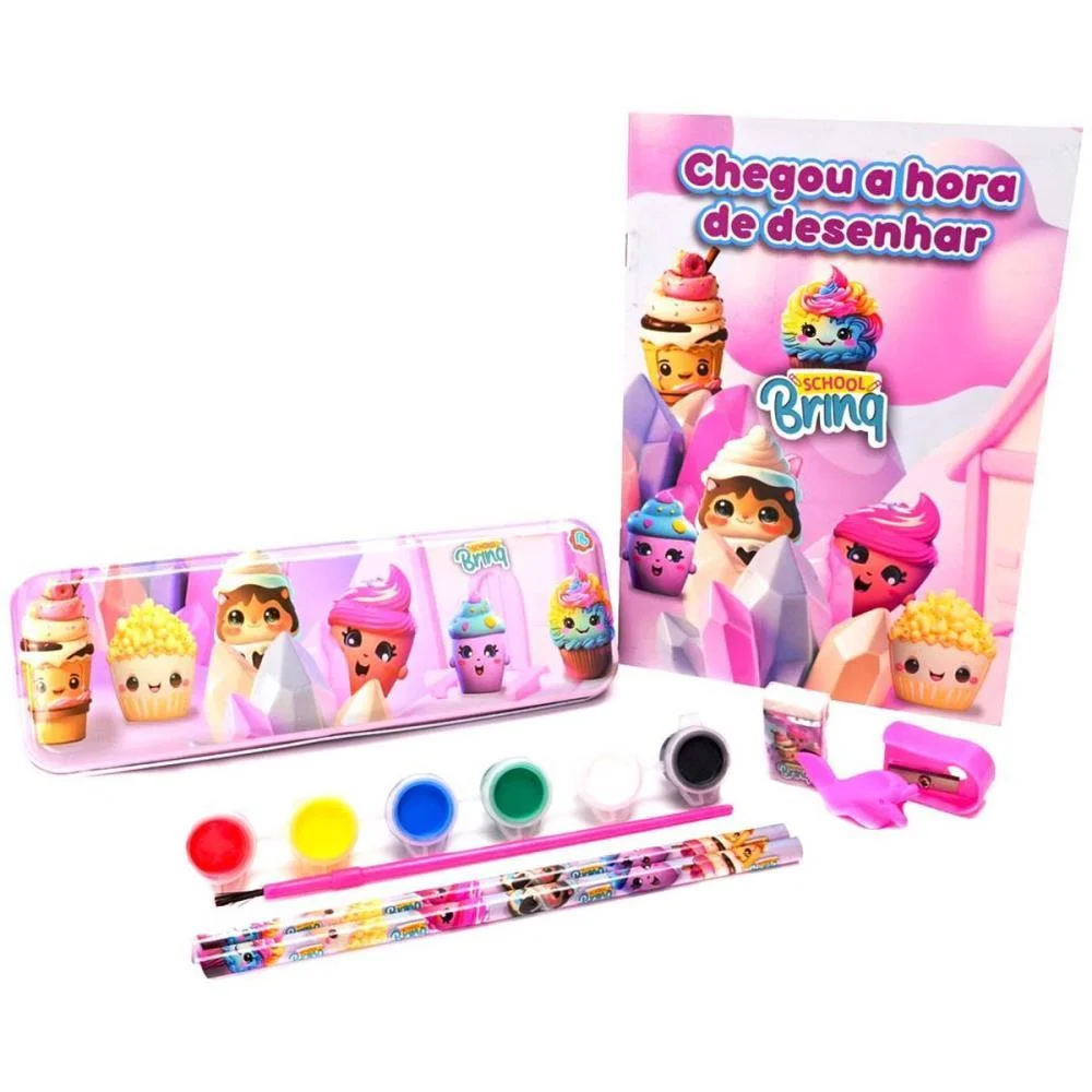 KIT ESCOLAR RS/LL C/6PCS E ESTOJO METALIZ POLIBRINQ (KIT) - imagem 2