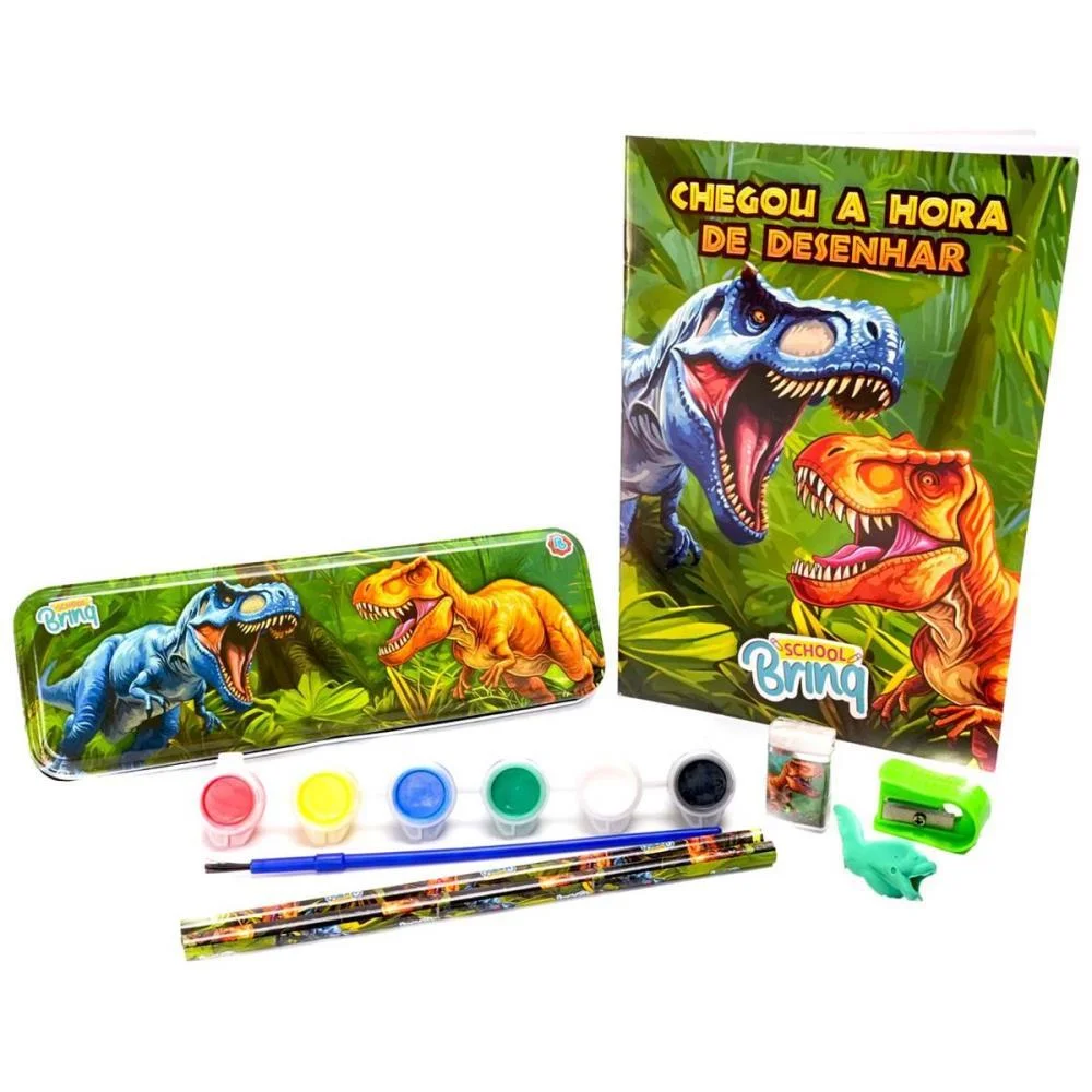 KIT ESCOLAR VD/AZ C/6PCS E ESTOJO METALIZ POLIBRINQ (KIT) - imagem 3