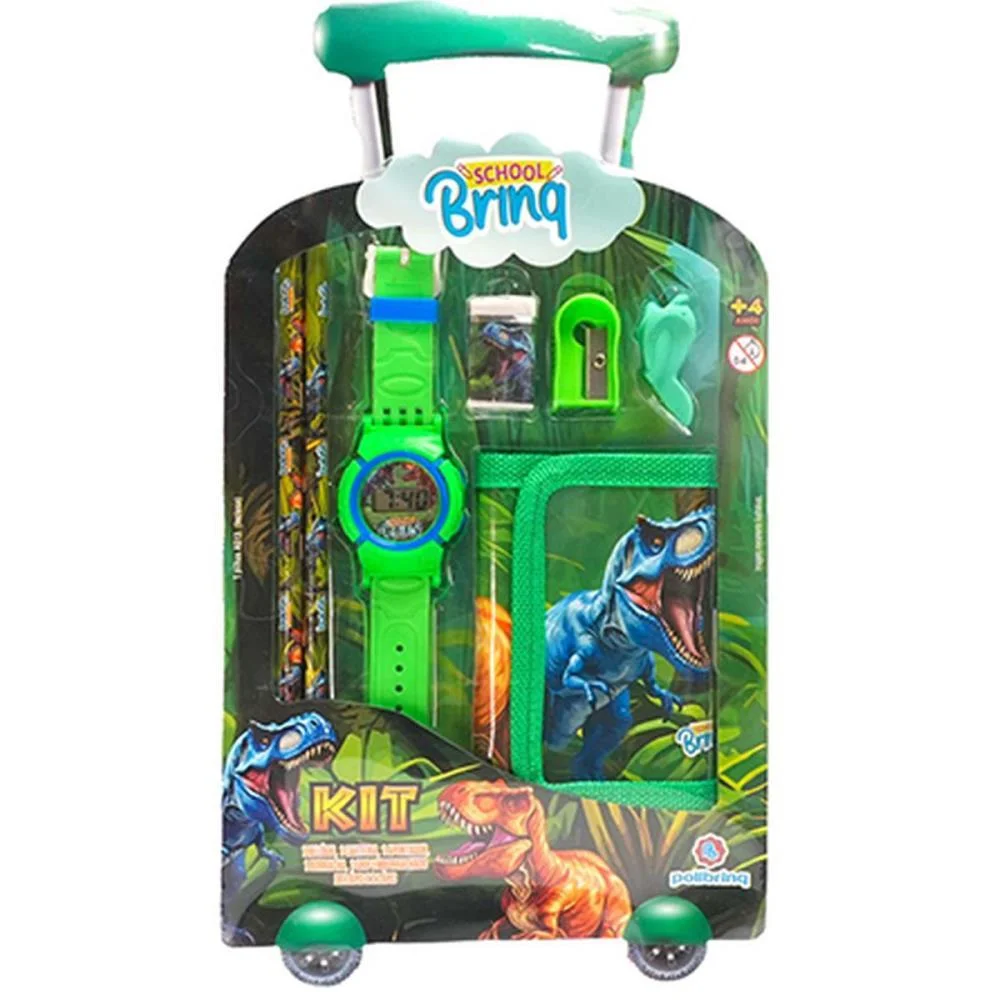 KIT ESCOLAR MALETA VD/AZ C/6PCS POLIBRINQ (KIT) - imagem 3