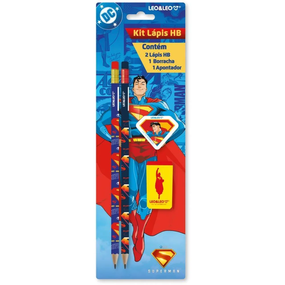 KIT ESCOLAR SUPERMAN HB2 C/04 PECAS LEONORA (BLISTER) - imagem 4