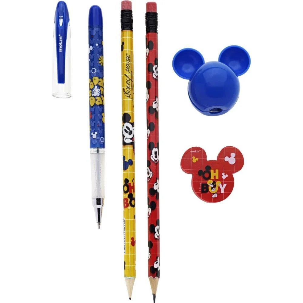 KIT ESCOLAR MICKEY 1CAN+2LAP+1BORR+1APON MOLIN (UNIDADE) - imagem 3