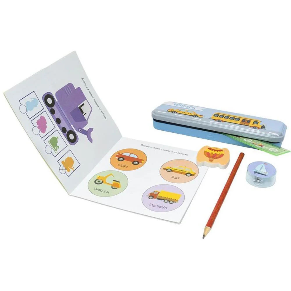 KIT ESCOLAR VEICULOS LIVRO + 5 PEÇAS TODOLIVRO (UNIDADE) - imagem 4