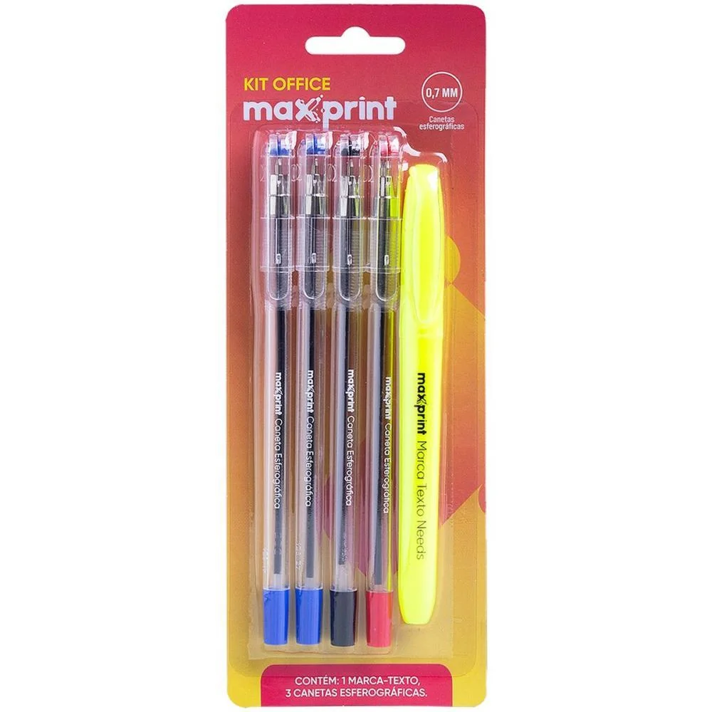 KIT ESCOLAR OFFICE C/5 ITENS MAXPRINT (BLISTER) - imagem 3