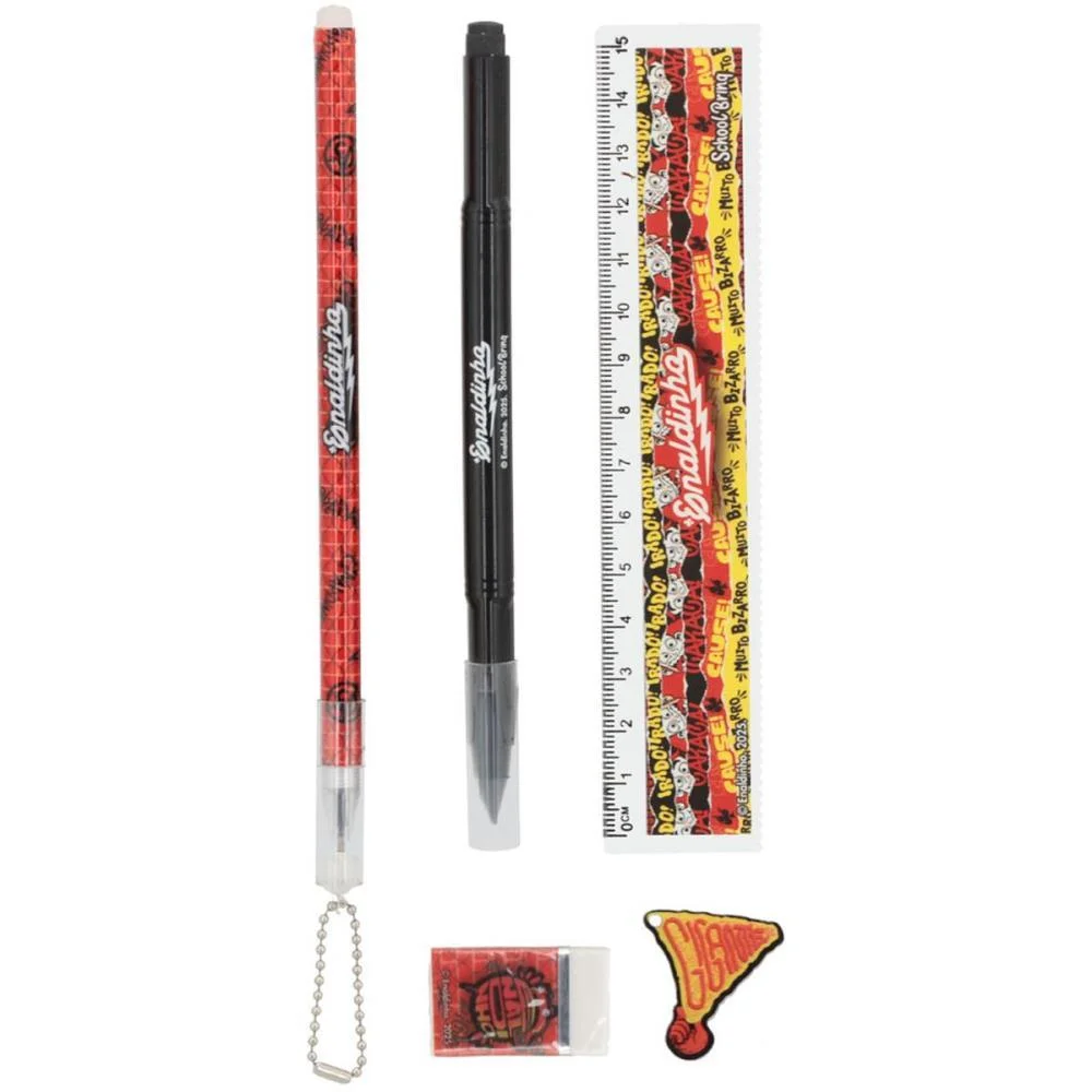 KIT ESCOLAR ENALDINHO BASICO C/4ITENS+CHAV POLIBRINQ (KIT) - imagem 4