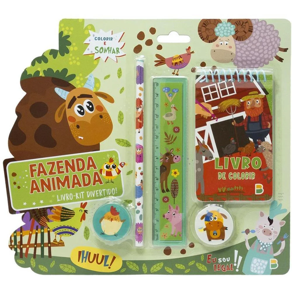 KIT ESCOLAR FAZENDA ANIMADA LIVRO+ 4 PEÇAS TODOLIVRO (UNIDADE) - imagem 3