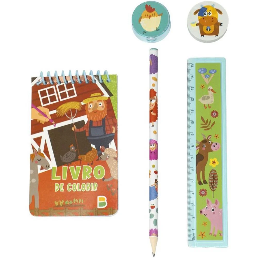 KIT ESCOLAR FAZENDA ANIMADA LIVRO+ 4 PEÇAS TODOLIVRO (UNIDADE) - imagem 5