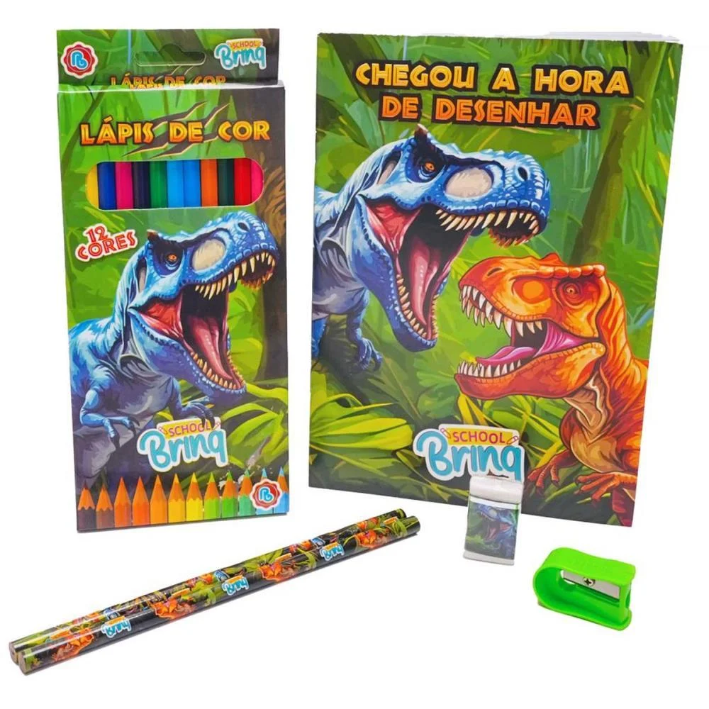 KIT ESCOLAR DINO/GAMER COLORIR (S) POLIBRINQ (KIT) - imagem 2