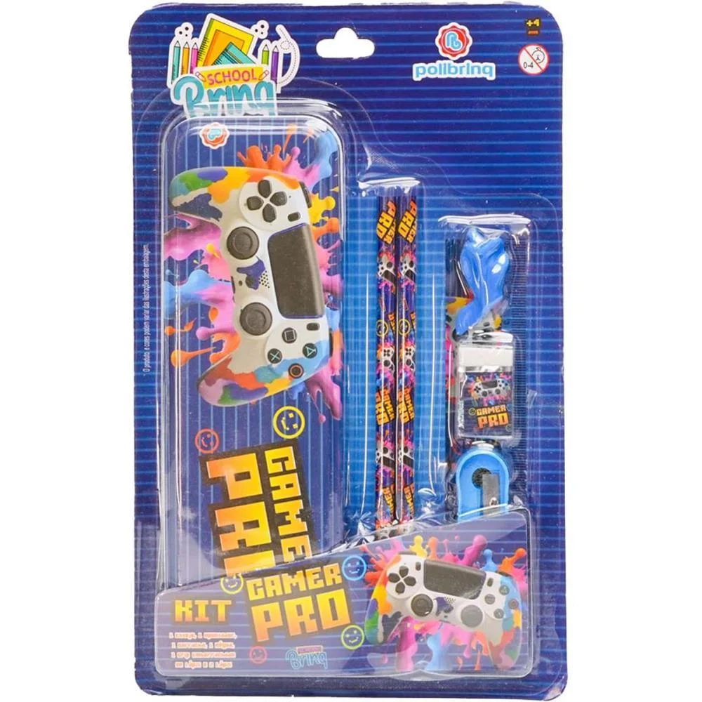 KIT ESCOLAR DINO/GAMER 6 PECAS (S) POLIBRINQ (KIT) - imagem 3