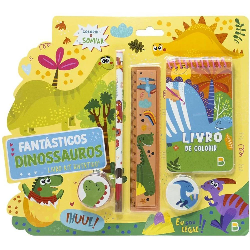 KIT ESCOLAR DINOSSAUROS LIVRO + 4 PEÇAS TODOLIVRO (UNIDADE) - imagem 2