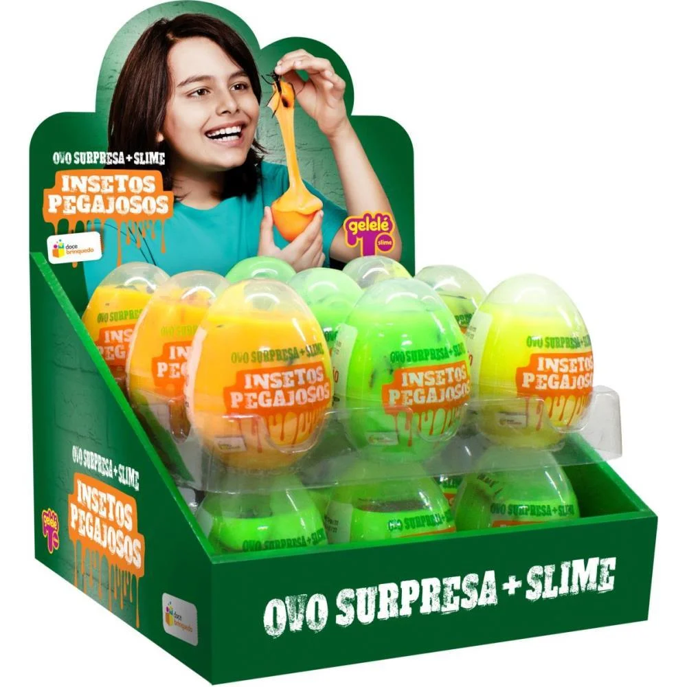 SLIME OVO SURPRESA INSETOS PEGAJOSOS DOCE BRINQUEDO (DP.C/18) - imagem 3
