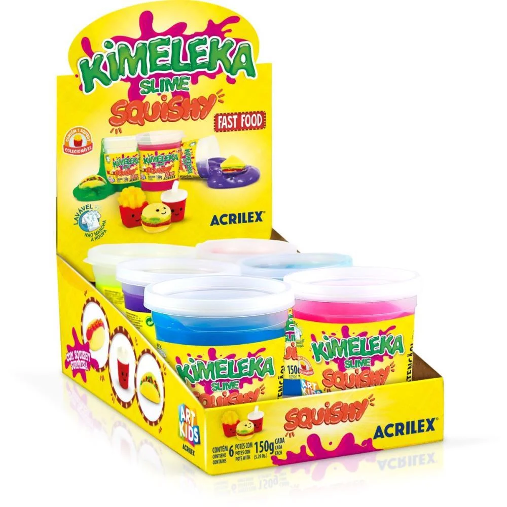 SLIME KIMELEKA FAST FOOD 150G SORTID ACRILEX (CX.C/06) - imagem 3