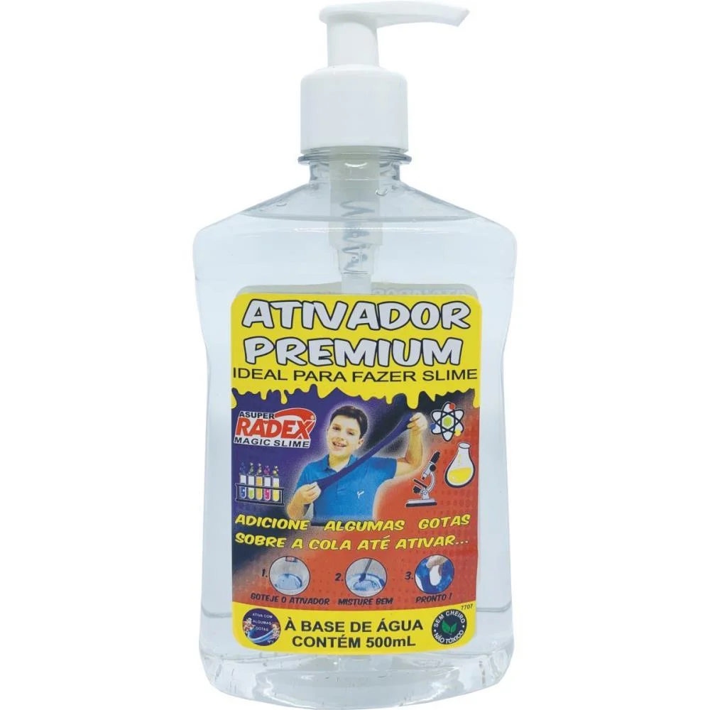 SLIME ATIVADOR PREMIUM P/COLA 500ML. RADEX (UNIDADE) - imagem 3