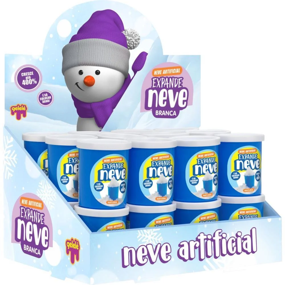 SLIME NEVE NATURAL 8G. EXPANDE DOCE BRINQUEDO (DP.C/24) - imagem 3