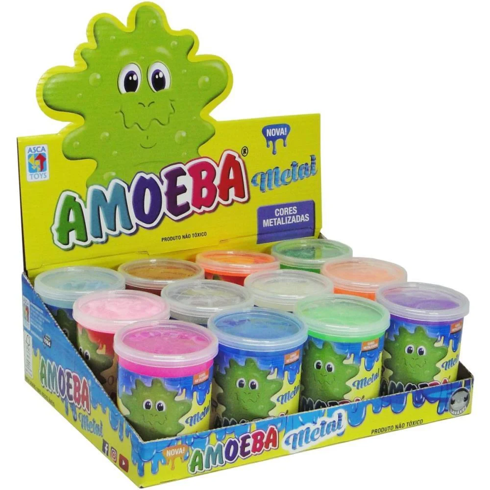 SLIME AMOEBA CORES METALIZADAS (S) ASCA TOYS (DP.C/12) - imagem 3
