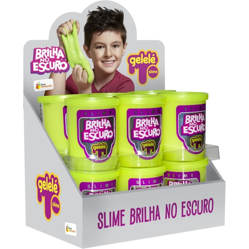 SLIME GELELE BRILHA NO ESCURO 110G. DOCE BRINQUEDO (DP.C/12) - imagem 2